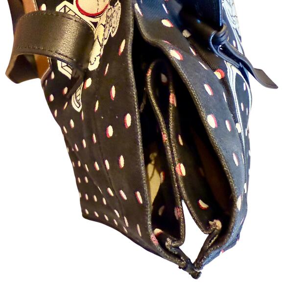 Loewe Paula's Ibiza Close to Paradise Black Polka Dot Canvas Leather Tote Bag - Picture 6 of 16